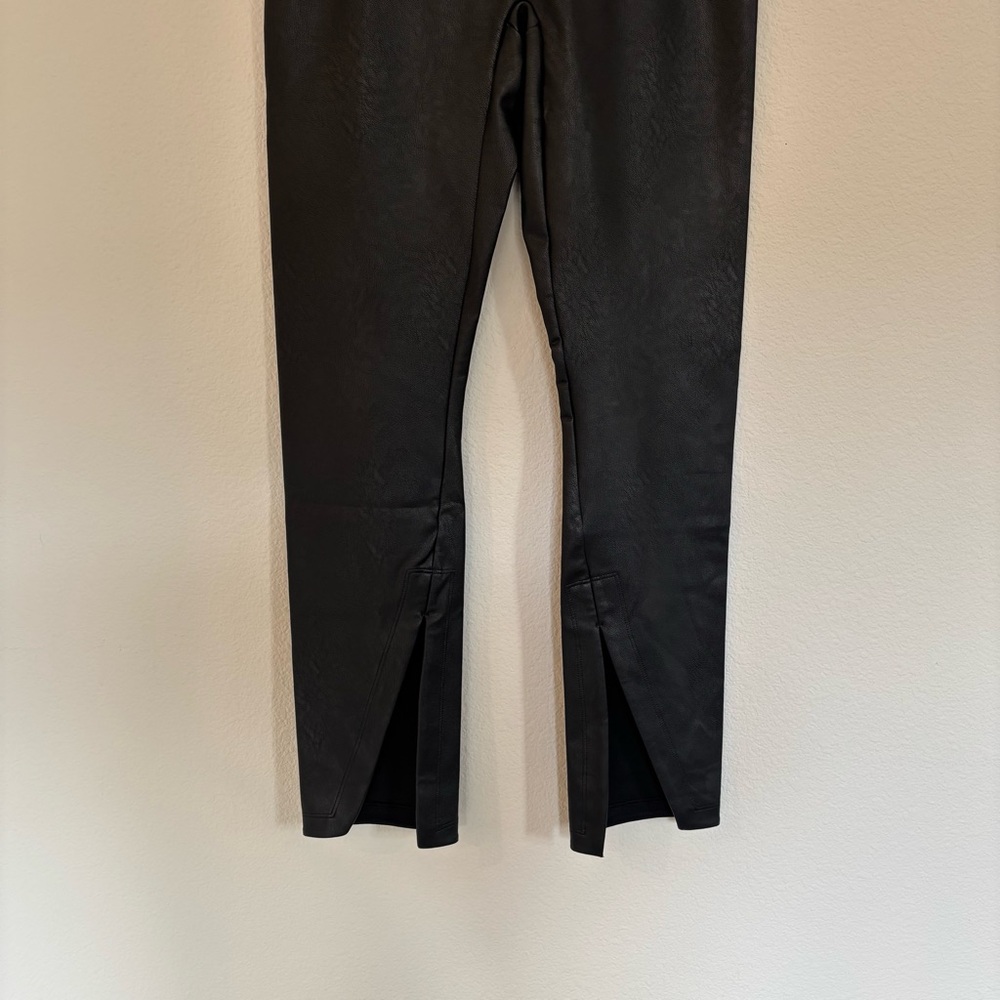 SPANX Faux Leather Split Hem Leggings 20526R - Picture 4 of 7